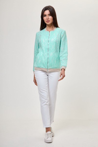 Бомбер Anelli 433 бирюза - фото 4