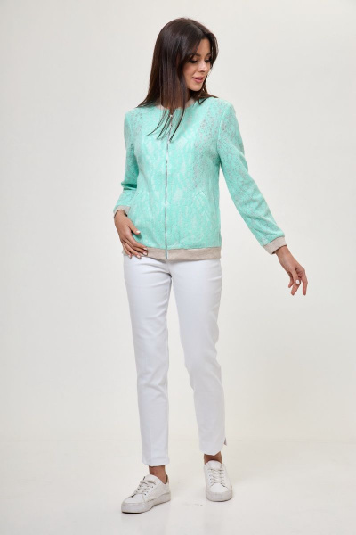 Бомбер Anelli 433 бирюза - фото 2