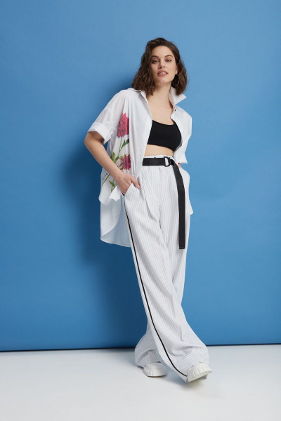 Рубашка летняя хлопковая в стиле casual DAVYDOV 6135 - фото 3