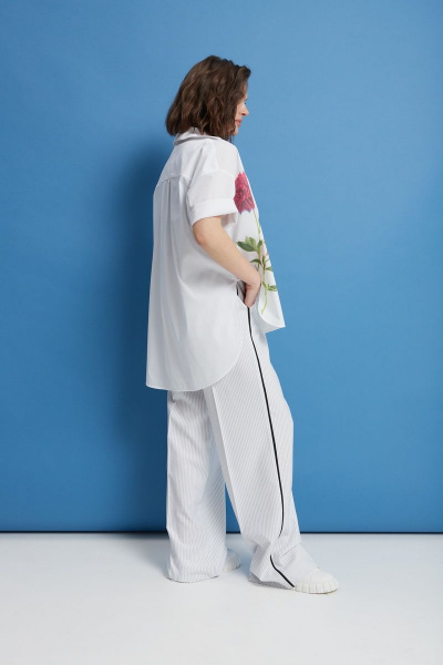 Рубашка летняя хлопковая в стиле casual DAVYDOV 6135 - фото 4