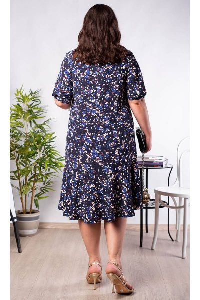 Платье фасон прилегающий с воланами и вырезом капля Camelia 2212 2 - фото 4