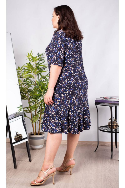 Платье фасон прилегающий с воланами и вырезом капля Camelia 2212 2 - фото 3