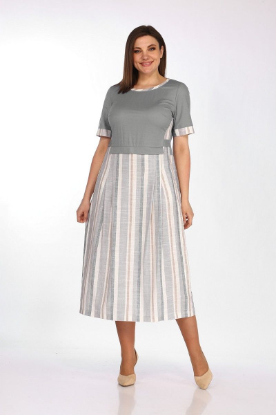 Платье Lady Style Classic 1581/19 серый - фото 1