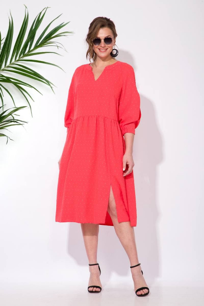 Платье Liliana 1072 коралл - фото 2