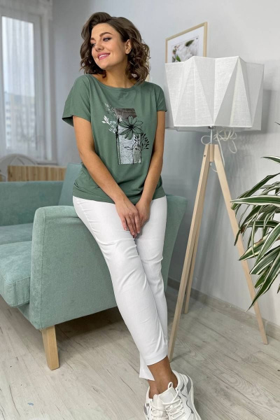 Футболка Rumoda 2054_кр зеленый/серебро - фото 3