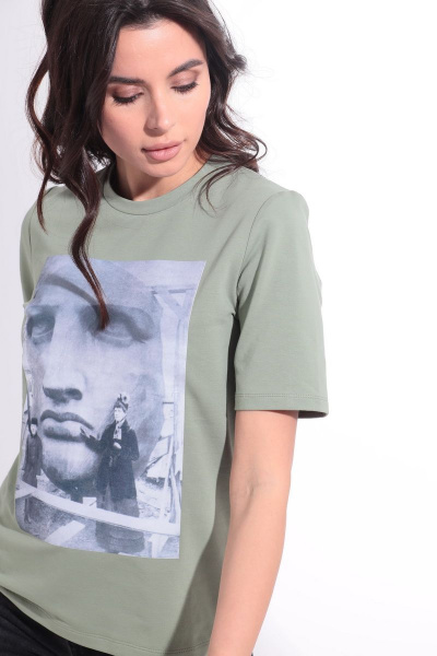 Летний хлопковый джемпер с индивидуальной сублимацией и укороченным рукавом HIT 2016 светло-зеленый - фото 7