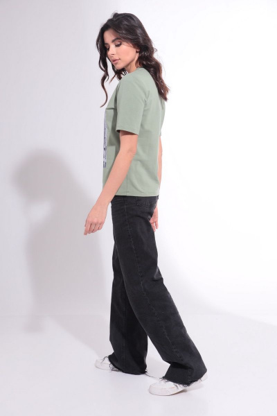 Летний хлопковый джемпер с индивидуальной сублимацией и укороченным рукавом HIT 2016 светло-зеленый - фото 6