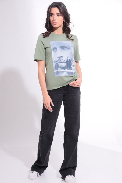 Летний хлопковый джемпер с индивидуальной сублимацией и укороченным рукавом HIT 2016 светло-зеленый - фото 4