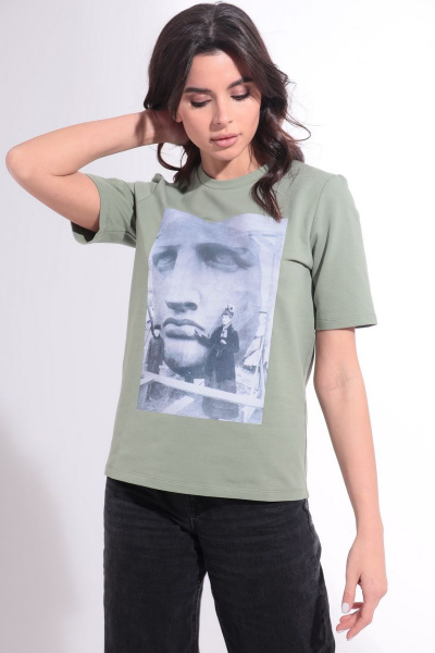 Летний хлопковый джемпер с индивидуальной сублимацией и укороченным рукавом HIT 2016 светло-зеленый - фото 2