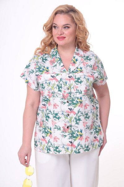 Блуза, брюки Alani Collection 1698 белый - фото 3