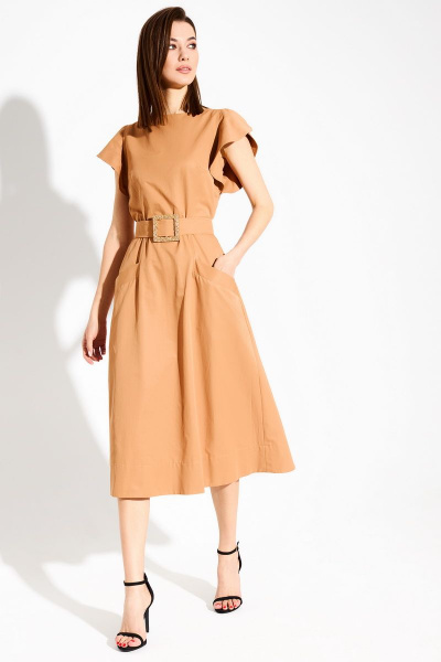 Платье DILIA 0626 бежевый - фото 1