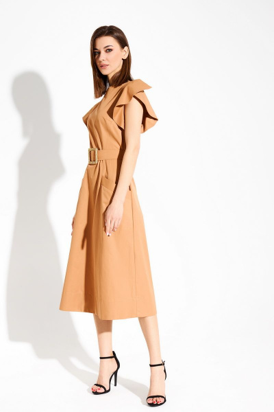 Платье DILIA 0626 бежевый - фото 2