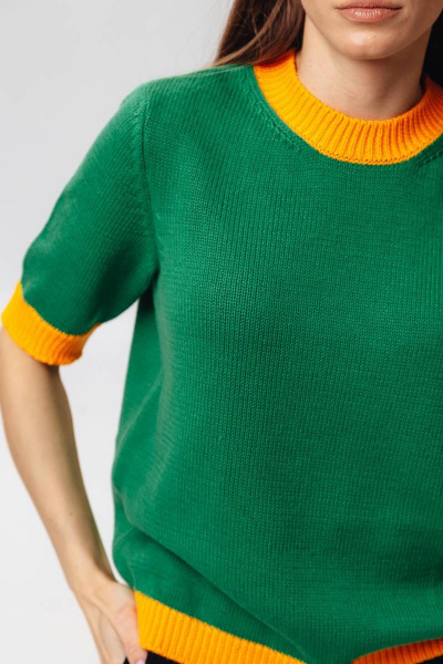 Джемпер Romgil 728ХТЗ зеленый,оранжевый - фото 3