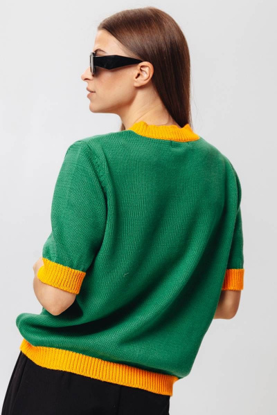 Джемпер Romgil 728ХТЗ зеленый,оранжевый - фото 2