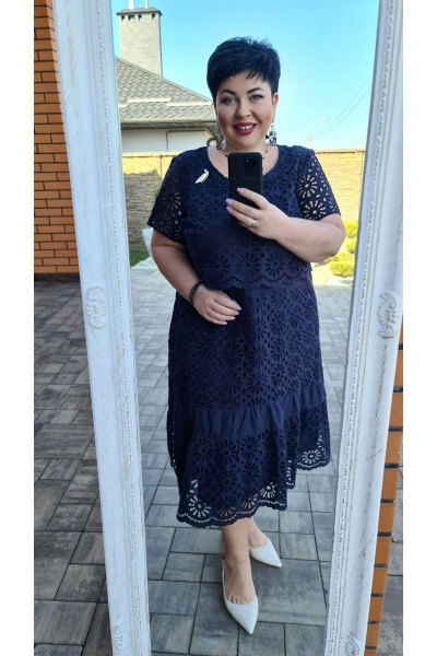 Платье Vittoria Queen 15833 темно-синий - фото 4