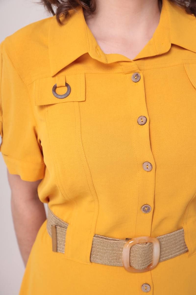 Платье Moda Versal П2298 горчица - фото 8