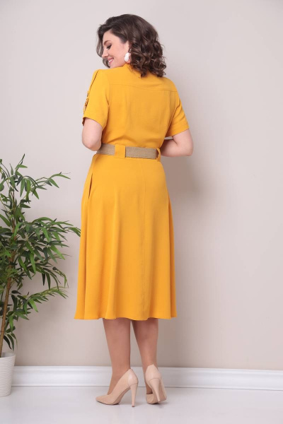 Платье Moda Versal П2298 горчица - фото 5