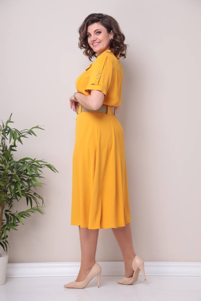 Платье Moda Versal П2298 горчица - фото 2