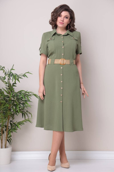 Платье Moda Versal П2298 хаки - фото 1
