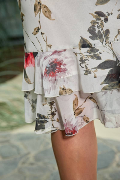 Платье Moda Versal П2338 молочный_коралл - фото 8