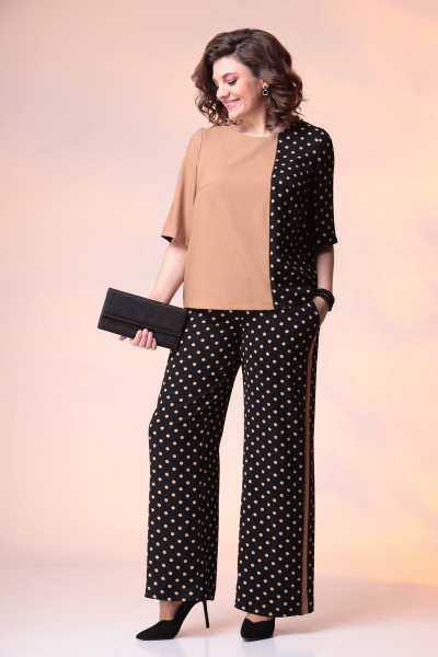 Блуза, брюки Romanovich Style 2-2376 черный/пудра - фото 1