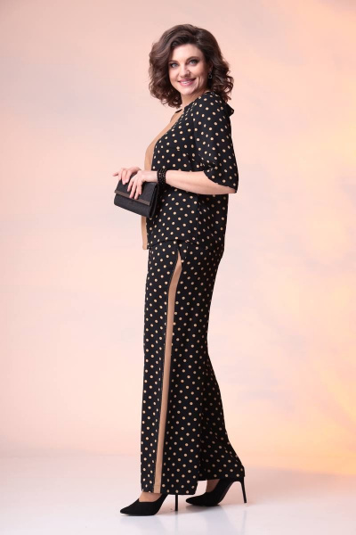 Блуза, брюки Romanovich Style 2-2376 черный/пудра - фото 2