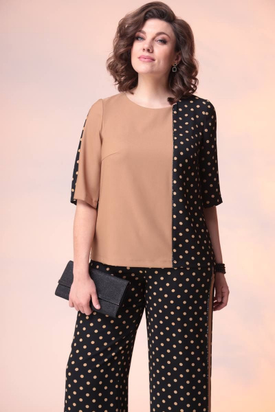 Блуза, брюки Romanovich Style 2-2376 черный/пудра - фото 5