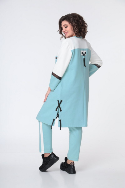 Брюки, кардиган, топ Bonna Image 716 бирюза - фото 2