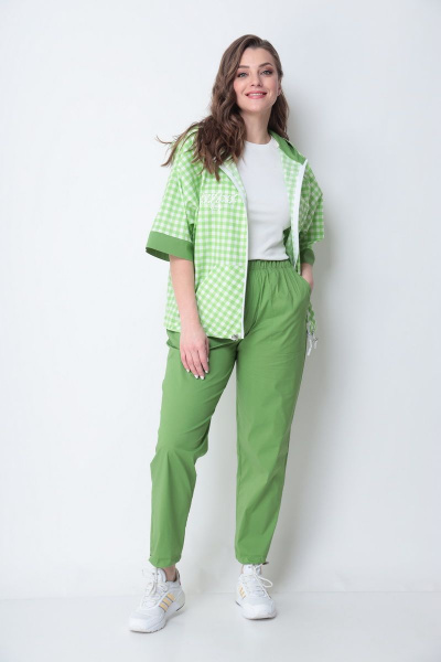 Брюки, жакет Michel chic 1295 зеленый - фото 1