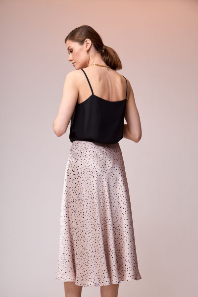 Лен и текстильный комплект: блузка и юбка с разрезом Ларс Стиль 693 - фото 5