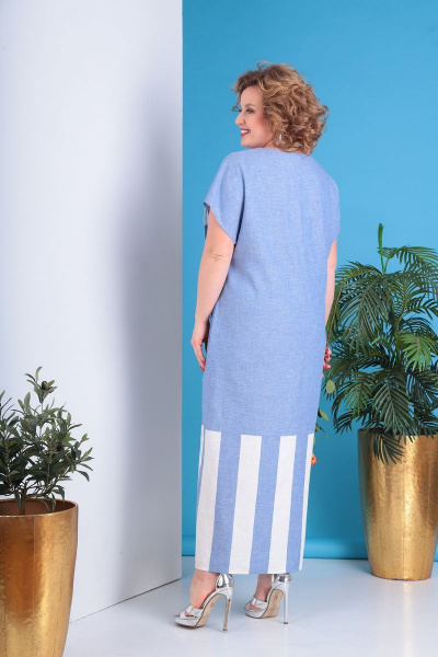 Платье в полоску из льна для летних прогулок Grace for you 1002 - фото 2