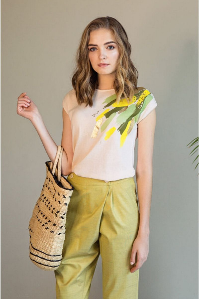 Брюки Nelva 3742 фисташковый - фото 5