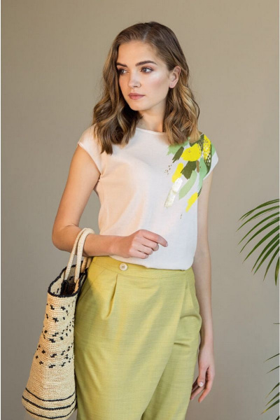 Брюки Nelva 3742 фисташковый - фото 4