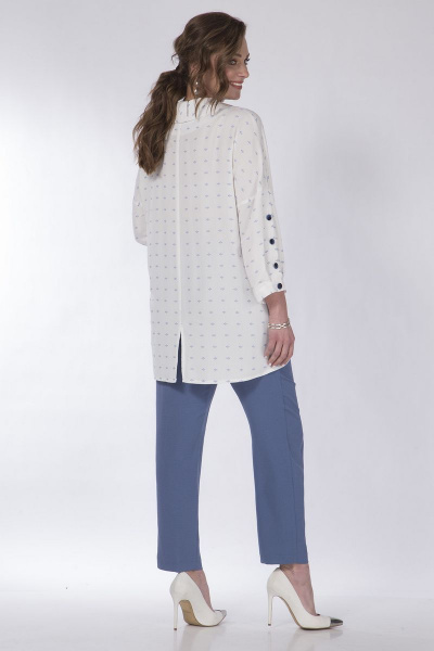 Блузка свободного покроя из вискозы с V-образным вырезом Matini 4.1563 - фото 6