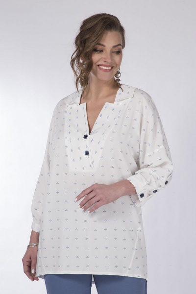 Блузка свободного покроя из вискозы с V-образным вырезом Matini 4.1563 - фото 5