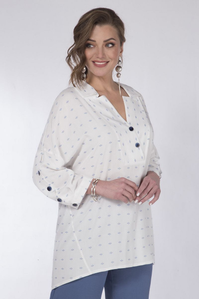 Блузка свободного покроя из вискозы с V-образным вырезом Matini 4.1563 - фото 4