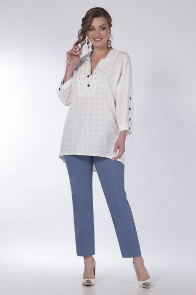 Блузка свободного покроя из вискозы с V-образным вырезом Matini 4.1563 - фото 1