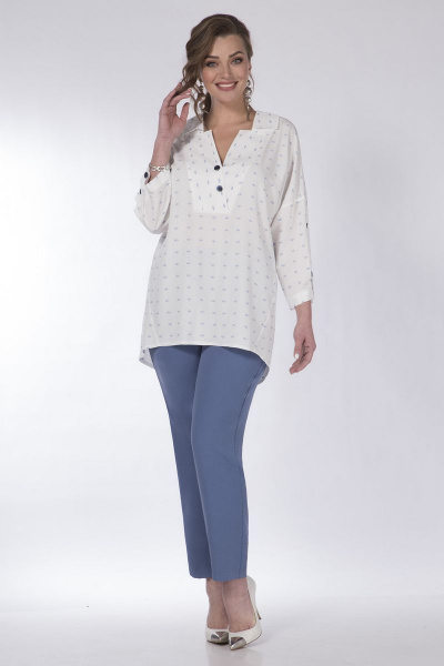Блузка свободного покроя из вискозы с V-образным вырезом Matini 4.1563 - фото 3