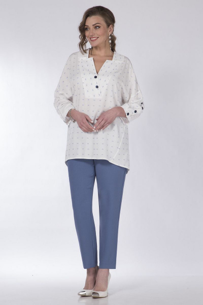 Блузка свободного покроя из вискозы с V-образным вырезом Matini 4.1563 - фото 2