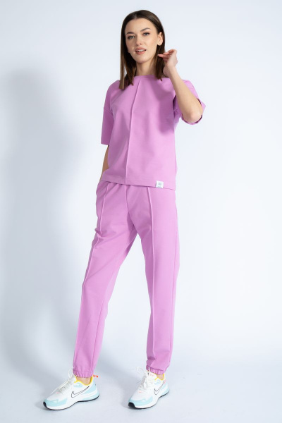 Брюки спортивные из трикотажа с кантом и карманами Kivviwear 4037.11 - фото 4