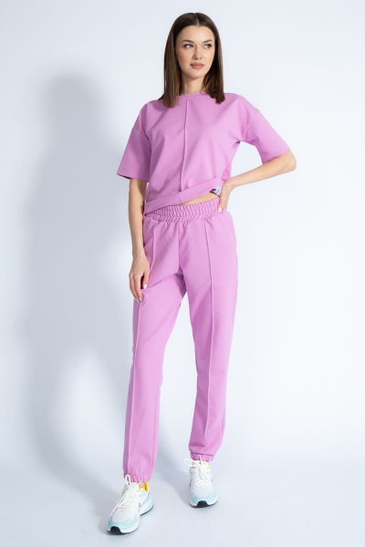 Брюки спортивные из трикотажа с кантом и карманами Kivviwear 4037.11 - фото 1