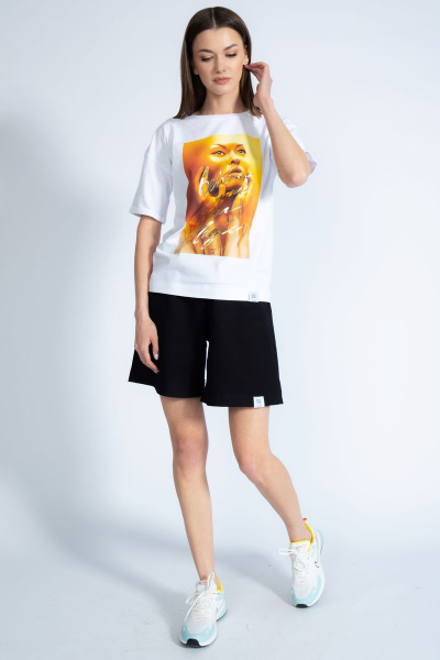Круглогодичная футболка из трикотажа с золотым эффектом Kivviwear 4026.59 - фото 2