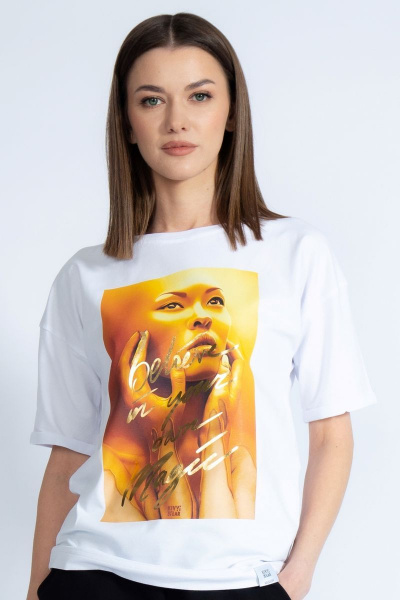 Круглогодичная футболка из трикотажа с золотым эффектом Kivviwear 4026.59 - фото 1