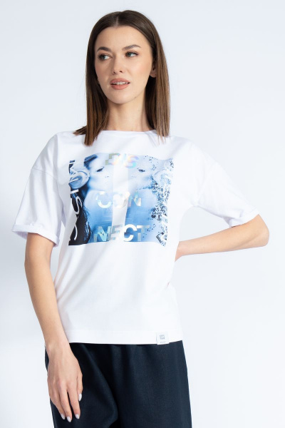 Футболка из хлопка с золотым эффектом и длинным рукавом Kivviwear 4026.45 - фото 1