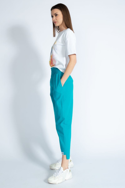 Футболка из хлопка с золотым принтом и длинным рукавом Kivviwear 4026.46 - фото 8