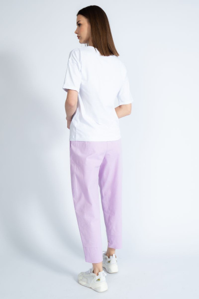 Круглогодичная футболка из хлопка с эффектным золотым принтом Kivviwear 4026.47 - фото 12