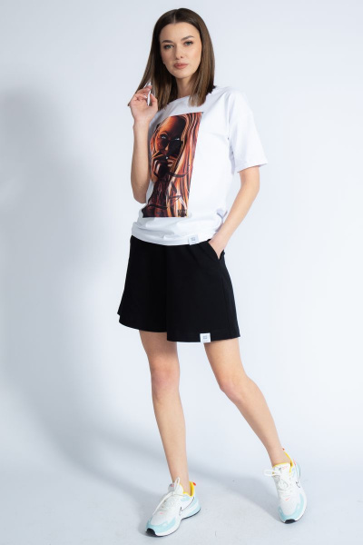 Футболка свободного кроя с золотым принтом для круглогодичной носки Kivviwear 4026.58 - фото 5