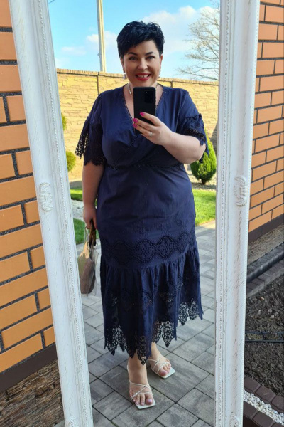 Платье Vittoria Queen 15943 темно-синий - фото 5