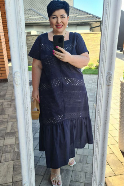 Платье Vittoria Queen 16353 темно-синий - фото 6