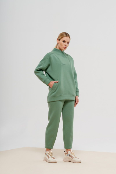 Демисезонные спортивные брюки из трикотажа и хлопка BURVIN 8139-11 - фото 1